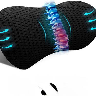 Memory cotton breathable car headrest waist support office cushion chair seat waist pillow car waist cushion cross border_autovado.com