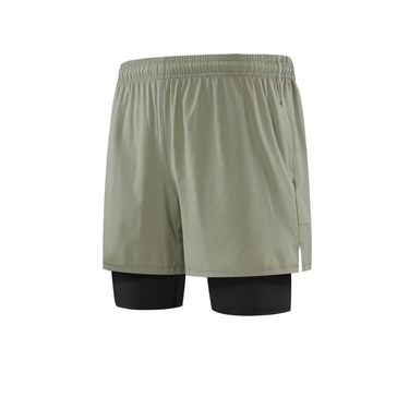 Men's Clothing Two-Piece Sports Shorts Training Pants Fitness Running Marathon Shorts Foot Blue Shorts_autovado.com