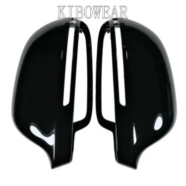 Black Side Mirror Covers Cap for Audi A6 C6 4F A4 A5 B8 8K Q3 SQ3 A8 D3 S4 S5 S6 S8 door wing 2008 2009 2012 2015 A3 8P_autovado.com
