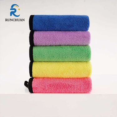Car Wash Thickened Absorbent Coral Fleece Car Towel, Dual Color Double-sided High-density Household Cleaning Cloth_autovado.com