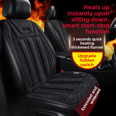 Graphene Heated Winter Single Car Electric Heating Modified Plush Seat Cushion 12V 24V Warm_autovado.com