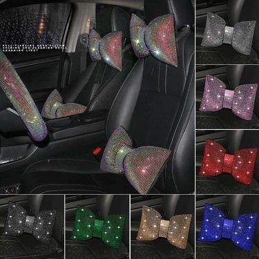 Automotive Products, Neck Protection Pillows, And Pillows For Women. Multi Colored Full Diamond Car Headrests, Lumbar_autovado.com