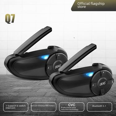 Motorcycle helmet Bluetooth intercom headset 7-person connection 1 drag 6 switch intercom 800 m intercom distance Q7 double pack_autovado.com
