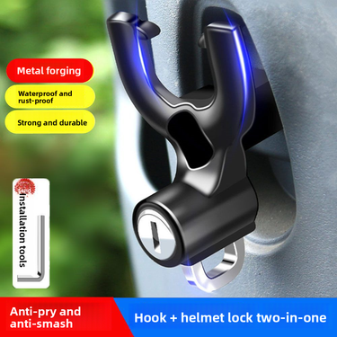 Front Multi-Function Universal Hanging Electric Scooter Storage Helmet Multi-Purpose Hook Lock_autovado.com
