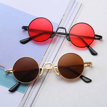 Unisex Prince Mirror Steampunk Retro Small Round Sunglasses Small Frame Sunglasses Glasses_autovado.com