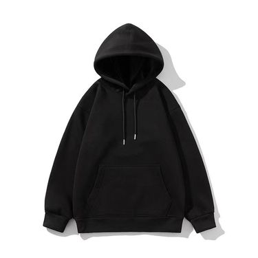 Men's Clothing Factory direct sales heavy 320g pure cotton hooded sweatshirt men and women loose tops drop shoulder pullover casual hoodie trend_autovado.com
