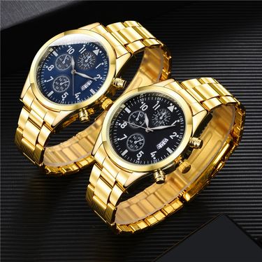 Steel band luminous calendar men's business fashion watches multi-functional sports watches men's_autovado.com