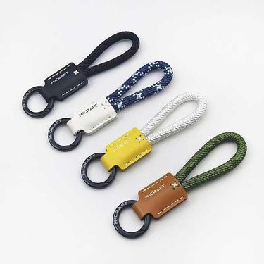 Handmade Genuine Leather Keychain Men's Personalized Lanyard Anti Lost Connection Buckle Key Ring Accessories Chain Car Pendant High End_autovado.com