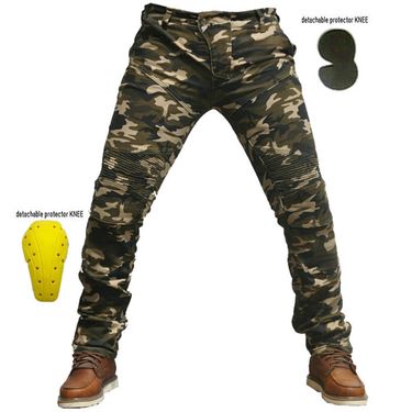 Men's Camo Stretch Jeans - Motorcycle Riding Pants With Breathable Fabric, Comfort Fit For Casual & Outdoor Activities (S-XXXL)_autovado.com