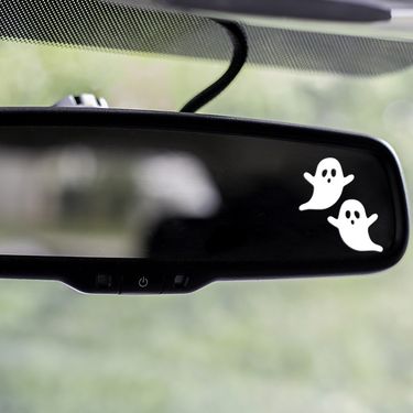 Ghostly Funny Halloween Decoration Car Rearview Mirror Window Wall Home Sticker_autovado.com