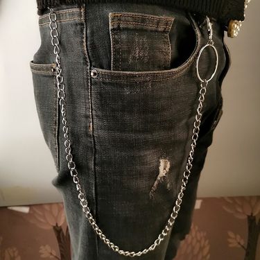 HOT 1/2/3 Layer Long Belt Rock Punk Hook Trousers Pant Waist Link Metal Wallet Chain Keychain Ring Clip Keyring HipHop_autovado.com