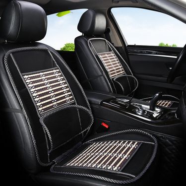 Ice Silk Bamboo Mat Breathable Car Seat Cushion Single Steel Wire Seat Cushion for Chief and Deputy Driving Four Seasons Universal_autovado.com