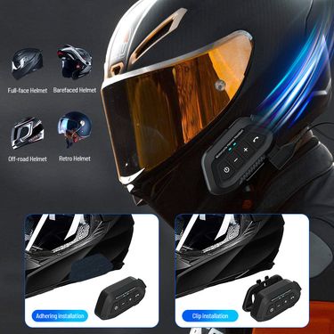 LX2 Motorcycle Long Range Noise Reduction 5.3 Solution Helmet Bluetooth Earphones_autovado.com
