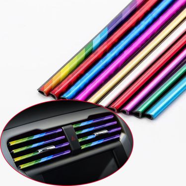 Automotive Air Conditioning Vent Decorative Clip Modification Interior Supplies U-shaped Electroplating Bright Strip_autovado.com