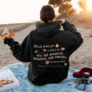 Women's Clothing Dear Person Behind Me hooded sweatshirt, motivational gift, mental health shirt_autovado.com
