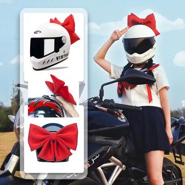 Helmet Decoration Electric Scooter Explosive Sound Girl Dreaming Senior Sister Tail Box Bowknot Motorcycle Style_autovado.com