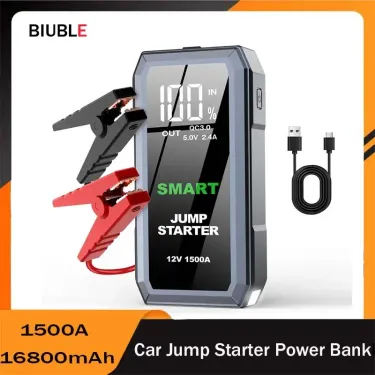 Car Jump Starter 1500A Battery Charger 16800mAh Emergency Power Bank Booster With LED Lighting Starting Device For 12V_autovado.com