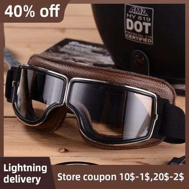 Harley Windproof Dustproof Sunproof Motorcycle Half Helmet Riding Glasses Goggles_autovado.com