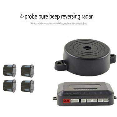 4-Sensor Buzzer Parking Radar System - Simple Installation Reverse Parking Sensors With Audible Alerts For Cars/SUV_autovado.com