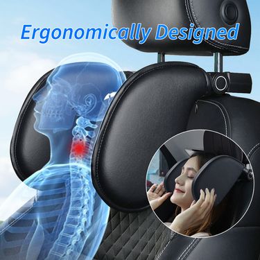 Seat Headrests Interior Accessories Side Rests 45D Memory Foam Car Universal Sleep Neck Pillow_autovado.com