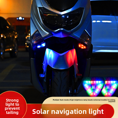 New Wireless Solar Pilot LED Anti-Collision Flashing Aircraft Car Warning Cruise Light_autovado.com