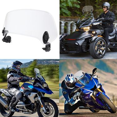 Motorcycle Windshield Small Front Windscreen Adjustable Heightened PC Rain Shield Universal Modification_autovado.com