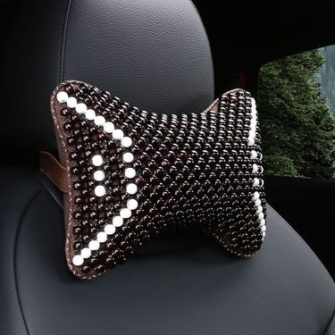 Headrest Wooden Beads Summer Breathable Small Car Neck Support Pillow For GAC Trumpchi GS4 GS5 Speedo Legend GA_autovado.com