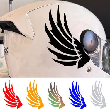 Helmet Personalized Creative Wings Feather Car Sticker Decoration Electric Motorcycle_autovado.com