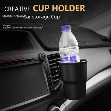 Car multi-functional storage portable water cup holder car air outlet water Cup Holder Holder storage box trash can drink holder_autovado.com