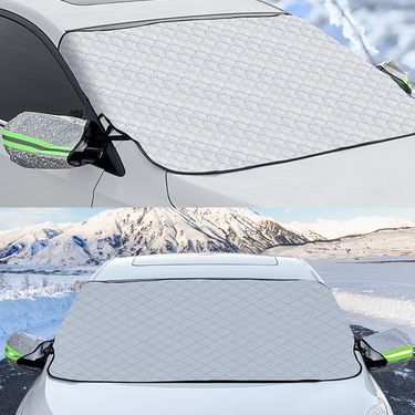 Car snow cover winter front windshield antifreeze cover winter front sunshade thickened snow and frost cover cloth_autovado.com