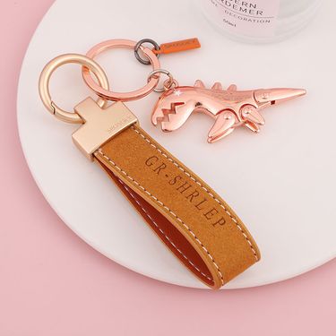 Suede Keychain Internet Celebrity Little Dinosaur Pendant Cute Cartoon Car Key Chain Pendant Creative Gift For Women_autovado.com