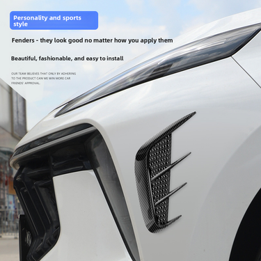 Shark Fin Side Air Vent Engine Cover Modification Body Fender Decoration Sticker Universal_autovado.com