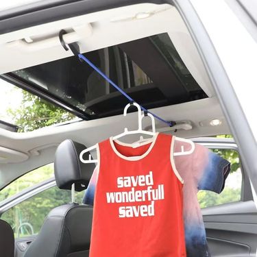 Car Interior Hanger Rack Car-Mounted Drying Artifact Multifunctional Retractable Trunk Clothes Rod_autovado.com