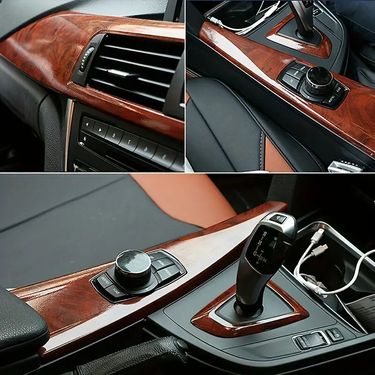 High-end Interior Car Color Change Glossy Peach Wood Grain Center Console Film Modification Renovation Sticker_autovado.com