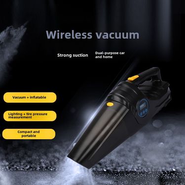 Car portable wireless vacuum cleaner car handheld charging digital display household four-in-one tire inflation pump_autovado.com