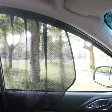 Car side window mesh magnetic sunshade car curtain sun protection heat insulation cloth car magnetic retractable blackout curtain_autovado.com