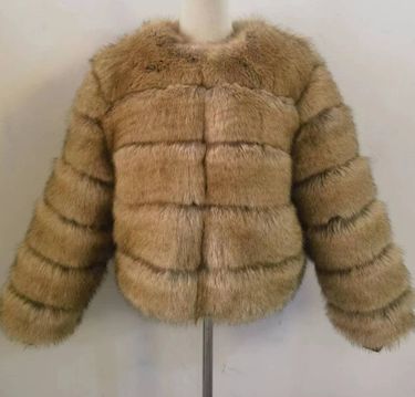 Women's Clothing fur coat fox fur patchwork winter thick warm long sleeve short fur coat_autovado.com