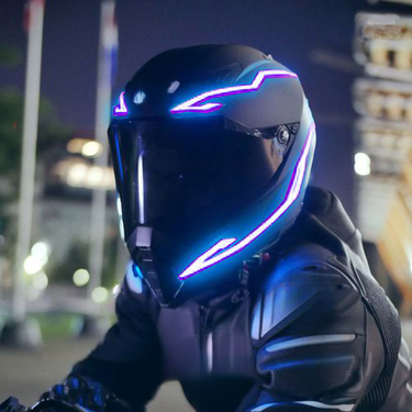 same motorcycle Riding safety LED light strip Motorcycle helmet cold light-emitting_autovado.com