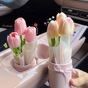 Water Cup Tulip Decoration Complete Car Interior Products Female_autovado.com