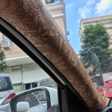 JDM Car Interior Modification Renovation, A Three-dimensional Flower Pattern On The Other Shore, AB Pillar Roof, Covered_autovado.com