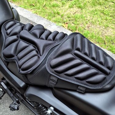 Double seater 3D shock-absorbing and breathable electric vehicle cushion, all season universal motorcycle seat cushion_autovado.com