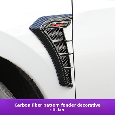 Simulation Shark Gills Side Air Vent Modification Car Sticker Leaf Plate Body Decoration Engine Hood Large Size_autovado.com