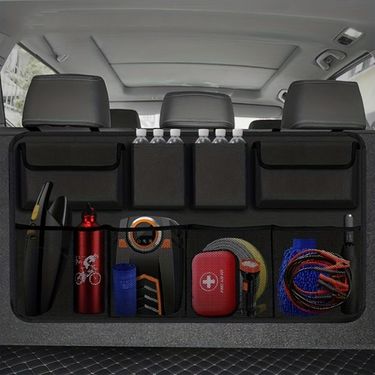 Multi Functional Rear Seat Back Hanging Bag, Car Foldable Miscellaneous Oxford Cloth Trunk Storage Bag_autovado.com