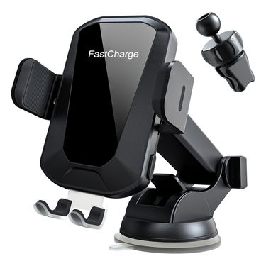 Car phone holder 15W fast charging car air outlet clip automatic sensing three axis linkage night atmosphere light_autovado.com