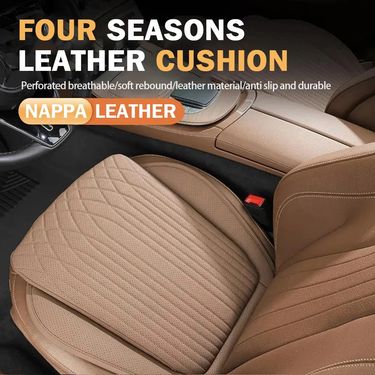 New Breathable Nappa Leather Non-slip Car Sponge High Rebound Pad Cushion Four Seasons Universal Auto Seat_autovado.com
