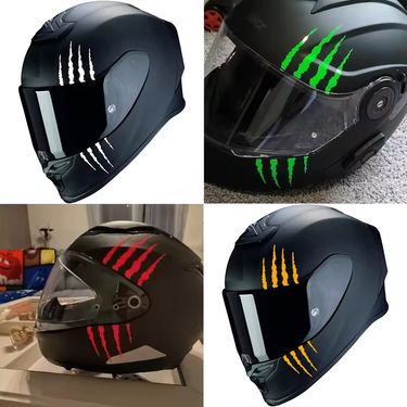 Helmet Stickers Monster Ghost Claw Line Stripes DIY Motorcycle Tank Scooter Body Decoration_autovado.com