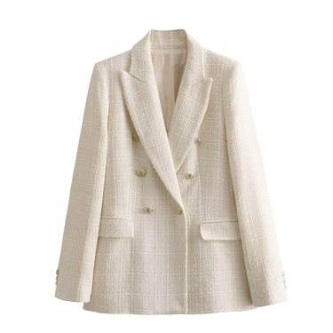 Women's textured casual fashion loose suit jacket_autovado.com