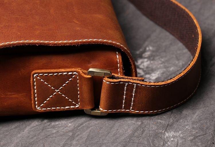 Men's Shoulder Bag New Vintage Genuine Leather Men's Bag Handmade Women's Cowhide Crossbody Bag Crazy Horse Leather Simple and High end Feeling_autovado.com