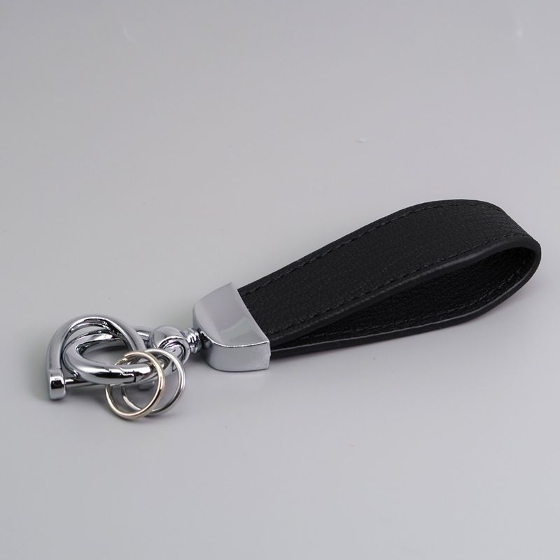 Hot Selling High Quality Fashion Lamb Pattern Car Keychain Simple Anti Lost Trendy Metal Leather Keychain_autovado.com