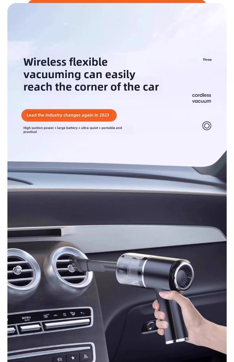 Car vacuum cleaner car wireless charging handheld small super large suction car home dual-purpose vacuum cleaner mini_autovado.com